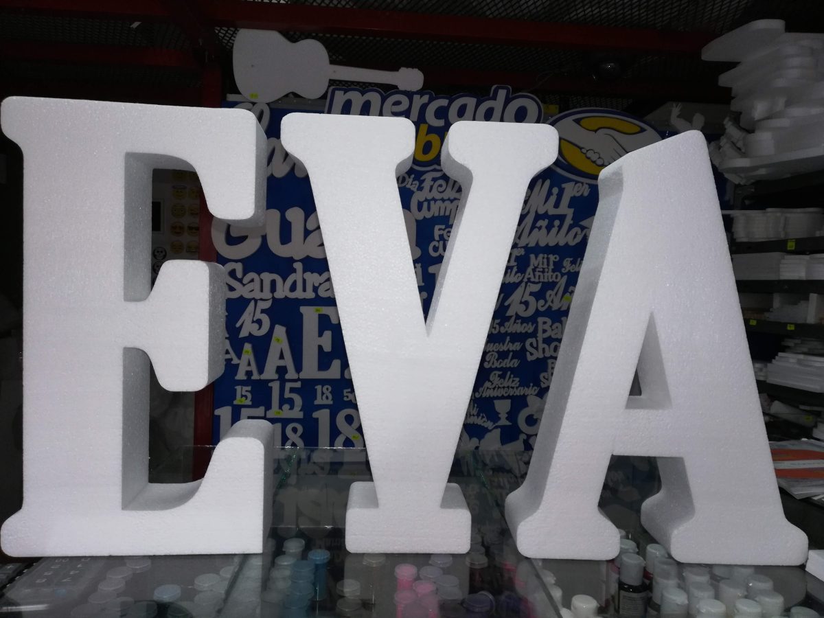 Letras corpóreas 1mt
